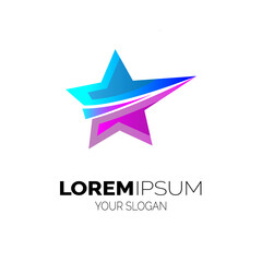 Obraz premium Luxury star logo design template. elegant Star logo design. star illustration vector
