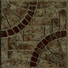 3d effect - abstract mosaic tile pattern