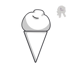 ice cream outline vector illustration