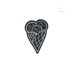 ice cream outline vector illustration