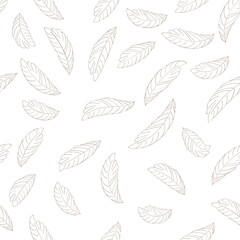 cocoa foliage
 vector seamless pattern