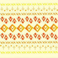 Stylized geometric pattern on a square background. Shape. Ethnic