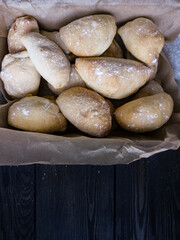  Small homemade yeast dough calzone