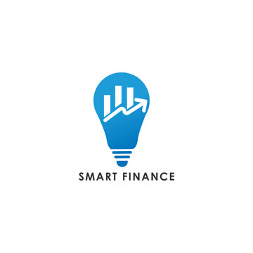 Smart idea accounting statistic logo design vector element