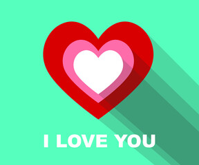 Beautiful lovely paper with cut hearts vector illustration