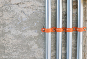 electrical pipe work in the construction