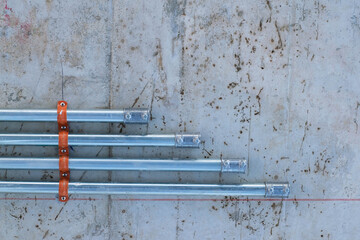 electrical pipe work in the construction