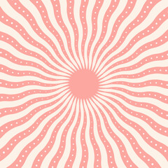 Sunburst background. Rays. Radial. Summer Banner. 70s abstract colorful vector background. Vector illustration - 435472038