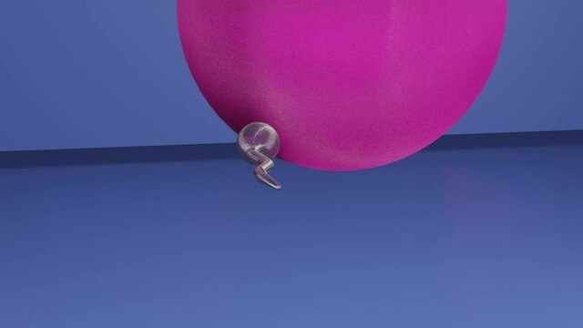 3d video of sperm with egg, fertility concept