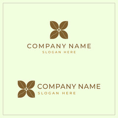 Abstract logo for a beauty salon, clothing store, eco-products or natural cosmetics. Brand symbol. Vector image.