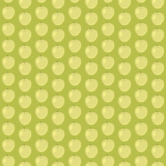 Seamless vector green apple pattern