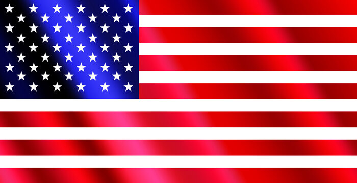 USA flag. Realistic 3D rendering of American flag.
Memorial Day and Independence Day celebration background.