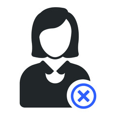 block, remove, bad user icon design