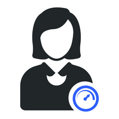 user performance analysis icon vector