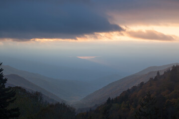 sunrise in the mountains
