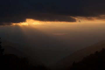 Sunrise in the mountains