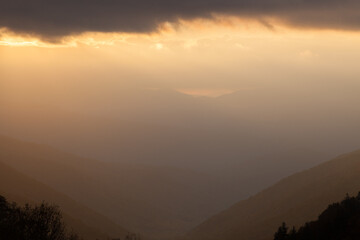 Sunrise in the mountains