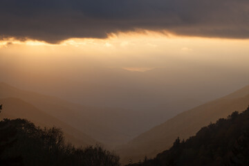 Sunrise in the mountains