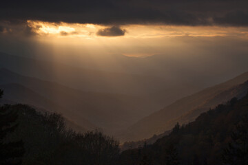 sunrise in the mountains