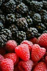 Raspberries and blackberries. Raspberries vs blackberries. Raspberry. Blackberry. Mix berries. Fruits. Fruit.
