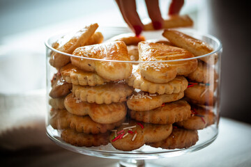chocolate chip cookies on a plate