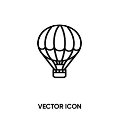 Hot air balloon vector icon. Modern, simple flat vector illustration for website or mobile app. Air balloon symbol, logo illustration. Pixel perfect vector graphics	