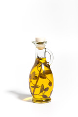 olive oil on white background 