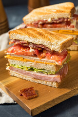 Homemade Turkey Club Sandwich