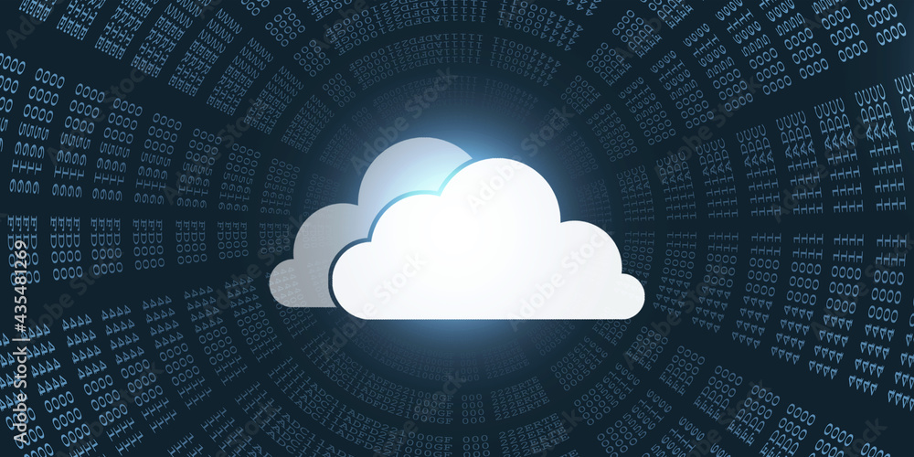 Poster 3d rendering technology cloud computing