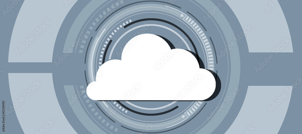 Poster 3d rendering technology cloud computing