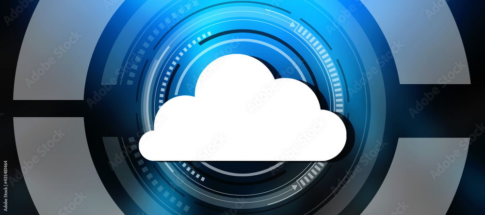Poster 3d rendering technology cloud computing