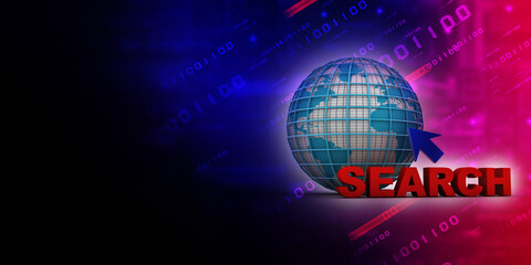 3d rendering globe search
