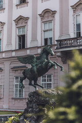Naklejka premium Statue of a Pegasus