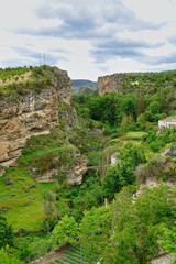Fototapeta na wymiar View of the Tajos de Alhama de Granada (Spain), natural monument of Andalusia