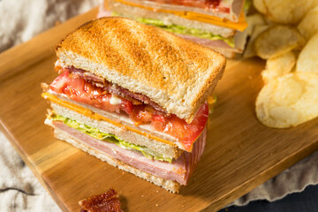 Homemade Turkey Club Sandwich