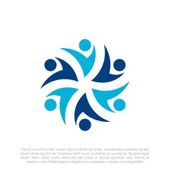 Fototapeta premium Human Resources Consulting Company, Global Community Logo 