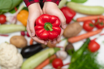 Farm organic natural fresh vegetables. For a raw, balanced vegan diet. Healthy lifestyle for diet and detox