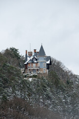 Belgium, Spa, house overlooking Lake Warfaaz