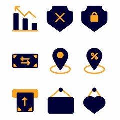 Fototapeta premium e-commerce icon set with duotone style for presentation, poster, and social media
