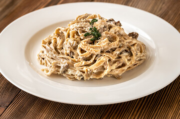 Tagliatelle with porcini mushrooms