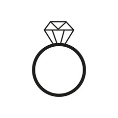 Ring icon. Engagement. Vector graphics