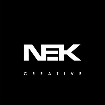 NEK Letter Initial Logo Design Template Vector Illustration