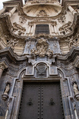 Fototapeta na wymiar Detail of Cathedral Church of Saint Mary in Murcia, major city in south-eastern Spain