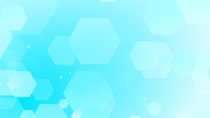 Abstract hexagon geometric white blue pattern technology medical and science background.