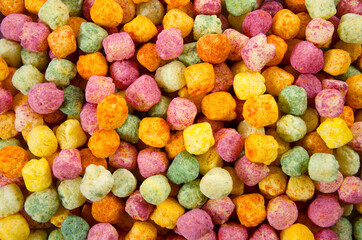 colorful background multicolored sweet corn balls