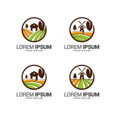 Creative Nature Farm Logo Design Template