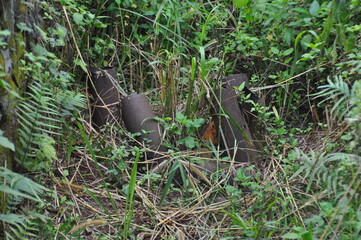 Empty shells on the former Khe Sanh Combat Base, Vietnam