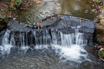 Cascading stream in nature
