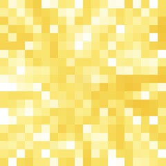 Abstract Yellow mosaic background. Vector background. Gold mosaic. Pixel art background.
