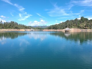 Lake and mountains